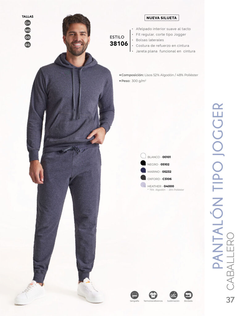 Flyer pantalón tipo jogger para caballero