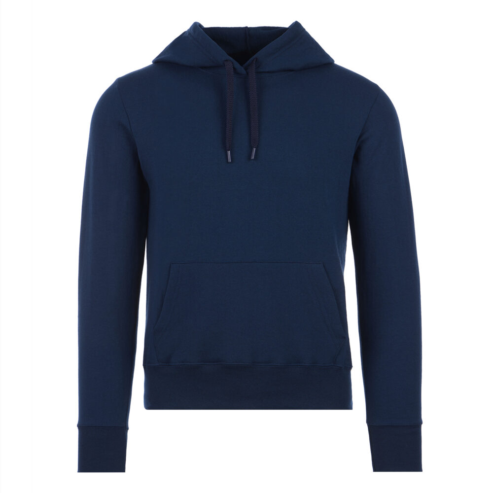 Sudadera capucha y cangurera para dama azul marino